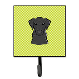Caroline'S Treasures Bb1297Sh4 Checkerboard Lime Green Black Labrador Leash Or Key Holder, Small, Multicolor