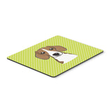 Caroline'S Treasures Checkerboard Lime Green Beagle Mouse Pad/Hot Pad/Trivet (Bb1301Mp)