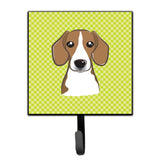 Caroline'S Treasures Bb1301Sh4 Checkerboard Lime Green Beagle Leash Or Key Holder, Small, Multicolor