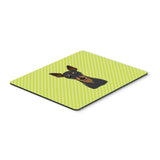 Caroline'S Treasures Checkerboard Lime Green Min Pin Mouse Pad/Hot Pad/Trivet (Bb1302Mp)