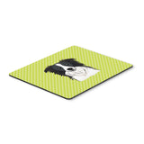 Caroline'S Treasures Checkerboard Lime Green Border Collie Mouse Pad/Hot Pad/Trivet (Bb1303Mp)