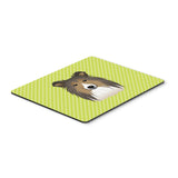 Caroline'S Treasures Checkerboard Lime Green Sheltie Mouse Pad/Hot Pad/Trivet (Bb1304Mp)