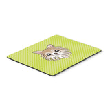 Caroline'S Treasures Checkerboard Lime Green Chihuahua Mouse Pad/Hot Pad/Trivet (Bb1313Mp)