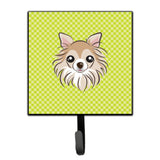 Caroline'S Treasures Bb1313Sh4 Checkerboard Lime Green Chihuahua Leash Or Key Holder, Small, Multicolor