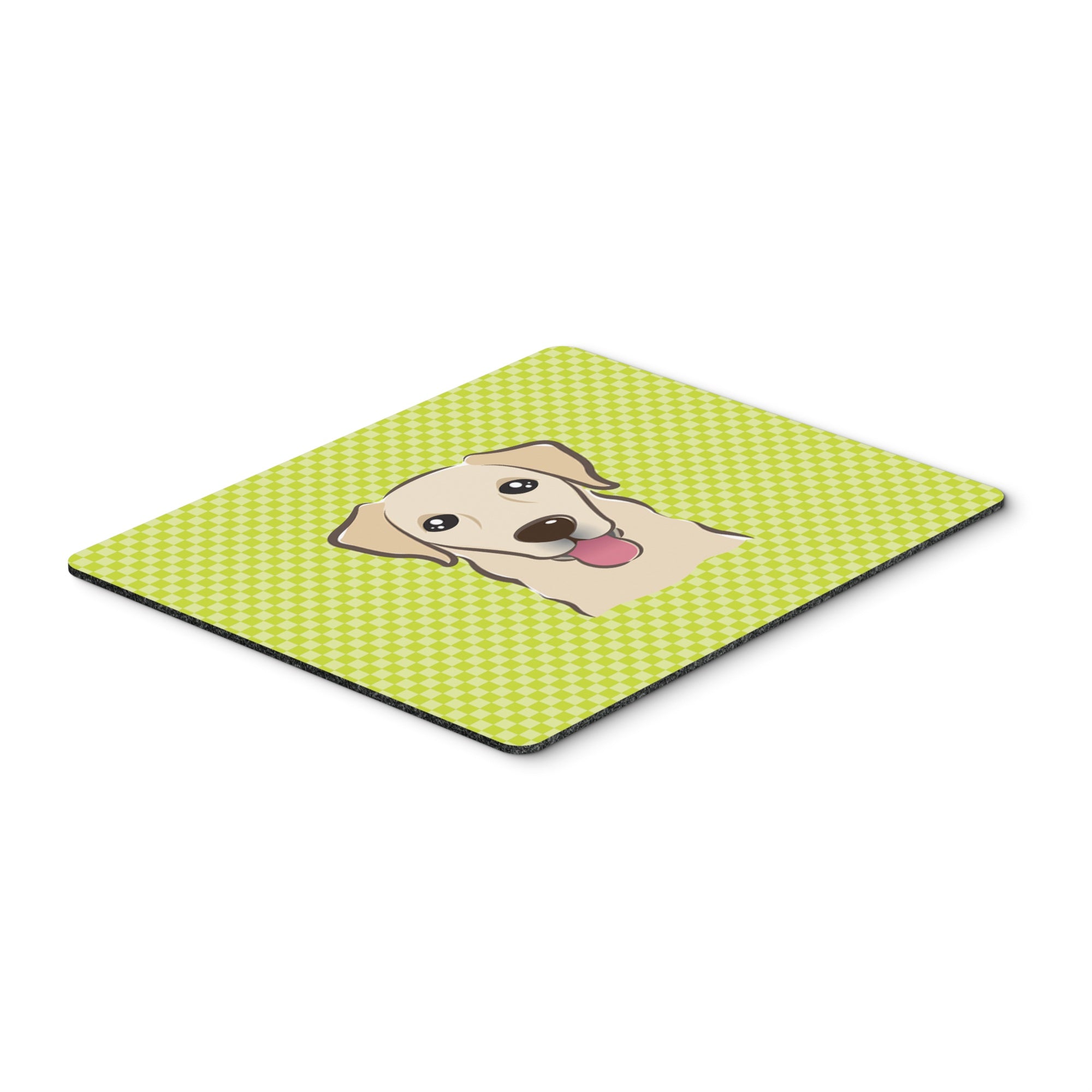 Caroline'S Treasures Checkerboard Lime Green Golden Retriever Mouse Pad/Hot Pad/Trivet (Bb1314Mp)