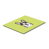 Caroline'S Treasures Checkerboard Lime Green Corgi Mouse Pad/Hot Pad/Trivet (Bb1317Mp)