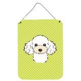Caroline'S Treasures Checkerboard Lime Green White Poodle Wall Or Door Hanging Prints, 16 X 12