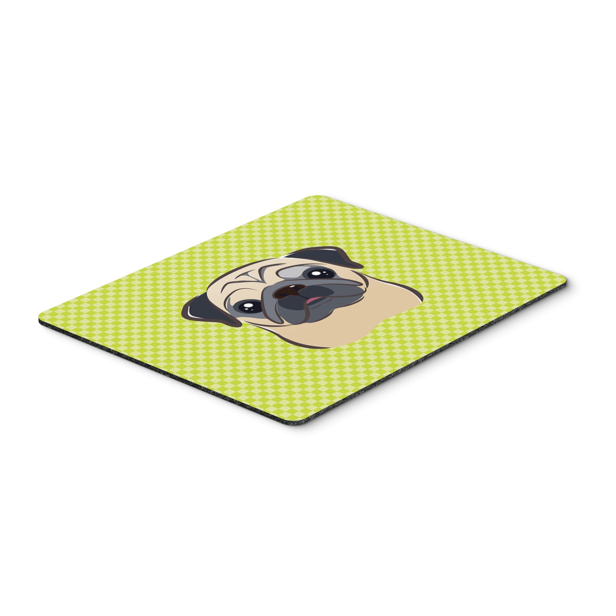 Caroline'S Treasures Checkerboard Lime Green Fawn Pug Mouse Pad/Hot Pad/Trivet (Bb1324Mp)