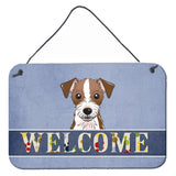 Caroline'S Treasures Bb1388Ds812 Jack Russell Terrier Welcome Wall Or Door Hanging Prints, 8 X 12, Multicolor