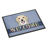 Caroline'S Treasures Bb1391Jmat Golden Retriever Welcome Indoor Or Outdoor Mat, 24 X 36, Multicolor