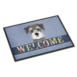 Caroline'S Treasures Bb1392Mat Schnauzer Welcome Indoor Or Outdoor Mat, 18 X 27, Multicolor