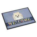 Caroline'S Treasures Bb1393Jmat Pomeranian Welcome Indoor Or Outdoor Mat, 24 X 36, Multicolor