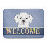 Caroline'S Treasures Maltese Welcome Floor Mat, 19 X 27, Multicolor