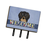 Caroline'S Treasures Bb1399Th68 Longhair Black And Tan Dachshund Welcome Leash Or Key Holder, Large, Multicolor
