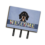Caroline'S Treasures Bb1401Th68 Smooth Black And Tan Dachshund Welcome Leash Or Key Holder, Large, Multicolor