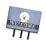 Caroline'S Treasures Bb1403Th68 Bichon Frise Welcome Leash Or Key Holder, Large, Multicolor