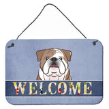 Caroline'S Treasures Bb1405Ds812 English Bulldog Welcome Wall Or Door Hanging Prints, 8 X 12, Multicolor