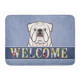 Caroline'S Treasures White English Bulldog Welcome Floor Mat, 19 X 27, Multicolor