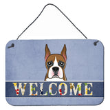 Caroline'S Treasures Bb1409Ds812 Boxer Welcome Wall Or Door Hanging Prints, 8 X 12, Multicolor