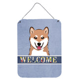 Caroline'S Treasures Bb1411Ds1216 Shiba Inu Welcome Wall Or Door Hanging Prints, 16 X 12, Multicolor