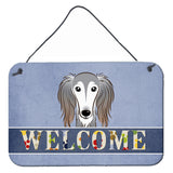 Caroline'S Treasures Bb1415Ds812 Saluki Welcome Wall Or Door Hanging Prints, 8 X 12, Multicolor