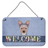 Caroline'S Treasures Bb1418Ds812 Yorkie Puppy Welcome Wall Or Door Hanging Prints, 8 X 12, Multicolor