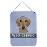 Caroline'S Treasures Bb1419Ds1216 Wirehaired Dachshund Welcome Wall Or Door Hanging Prints, 16 X 12, Multicolor