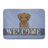 Caroline'S Treasures Chocolate Labrador Welcome Floor Mat, 19 X 27, Multicolor