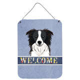 Caroline'S Treasures Bb1427Ds1216 Border Collie Welcome Wall Or Door Hanging Prints, 16 X 12, Multicolor