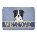 Caroline'S Treasures Border Collie Welcome Floor Mat, 19 X 27, Multicolor