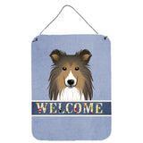 Caroline'S Treasures Bb1428Ds1216 Sheltie Welcome Wall Or Door Hanging Prints, 16 X 12, Multicolor