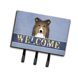 Caroline'S Treasures Bb1428Th68 Sheltie Welcome Leash Or Key Holder, Large, Multicolor