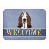 Caroline'S Treasures Basset Hound Welcome Floor Mat, 19 X 27, Multicolor