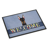 Caroline'S Treasures Bb1431Jmat Doberman Welcome Indoor Or Outdoor Mat, 24 X 36, Multicolor