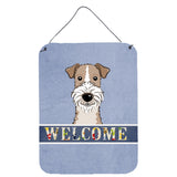 Caroline'S Treasures Bb1433Ds1216 Wire Haired Fox Terrier Welcome Wall Or Door Hanging Prints, 16 X 12, Multicolor