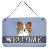 Caroline'S Treasures Bb1434Ds812 Papillion Welcome Wall Or Door Hanging Prints, 8 X 12, Multicolor