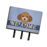 Caroline'S Treasures Bb1442Th68 Chocolate Brown Poodle Welcome Leash Or Key Holder, Large, Multicolor