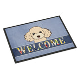 Caroline'S Treasures Bb1444Mat Buff Poodle Welcome Indoor Or Outdoor Mat, 18 X 27, Multicolor