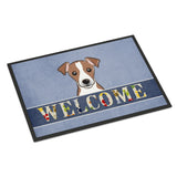 Caroline'S Treasures Bb1446Mat Jack Russell Terrier Welcome Indoor Or Outdoor Mat, 18 X 27, Multicolor