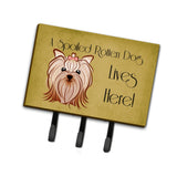 Caroline'S Treasures Bb1452Th68 Yorkie Yorkshire Terrier Spoiled Dog Lives Here Leash Or Key Holder, Large, Multicolor