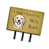 Caroline'S Treasures Bb1453Th68 Golden Retriever Spoiled Dog Lives Here Leash Or Key Holder, Large, Multicolor