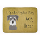 Caroline'S Treasures Schnauzer Spoiled Dog Lives Here Floor Mat, 19 X 27, Multicolor