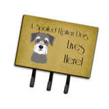 Caroline'S Treasures Bb1454Th68 Schnauzer Spoiled Dog Lives Here Leash Or Key Holder, Large, Multicolor