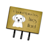 Caroline'S Treasures Bb1456Th68 Maltese Spoiled Dog Lives Here Leash Or Key Holder, Large, Multicolor
