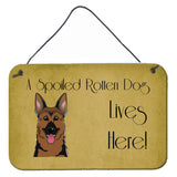 Caroline'S Treasures Bb1459Ds812 German Shepherd Spoiled Dog Lives Here Wall Or Door Hanging Prints, 8 X 12, Multicolor