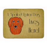 Caroline'S Treasures Longhair Red Dachshund Spoiled Dog Floor Mat, 19 X 27, Multicolor