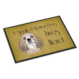 Caroline'S Treasures Bb1464Mat Cocker Spaniel Spoiled Dog Lives Here Indoor Or Outdoor Mat, 18 X 27, Multicolor