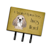 Caroline'S Treasures Bb1464Th68 Cocker Spaniel Spoiled Dog Lives Here Leash Or Key Holder, Large, Multicolor