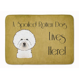 Caroline'S Treasures Bichon Frise Spoiled Dog Lives Here Floor Mat, 19 X 27, Multicolor