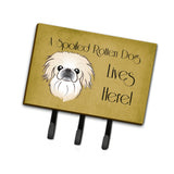 Caroline'S Treasures Bb1469Th68 Pekingese Spoiled Dog Lives Here Leash Or Key Holder, Large, Multicolor